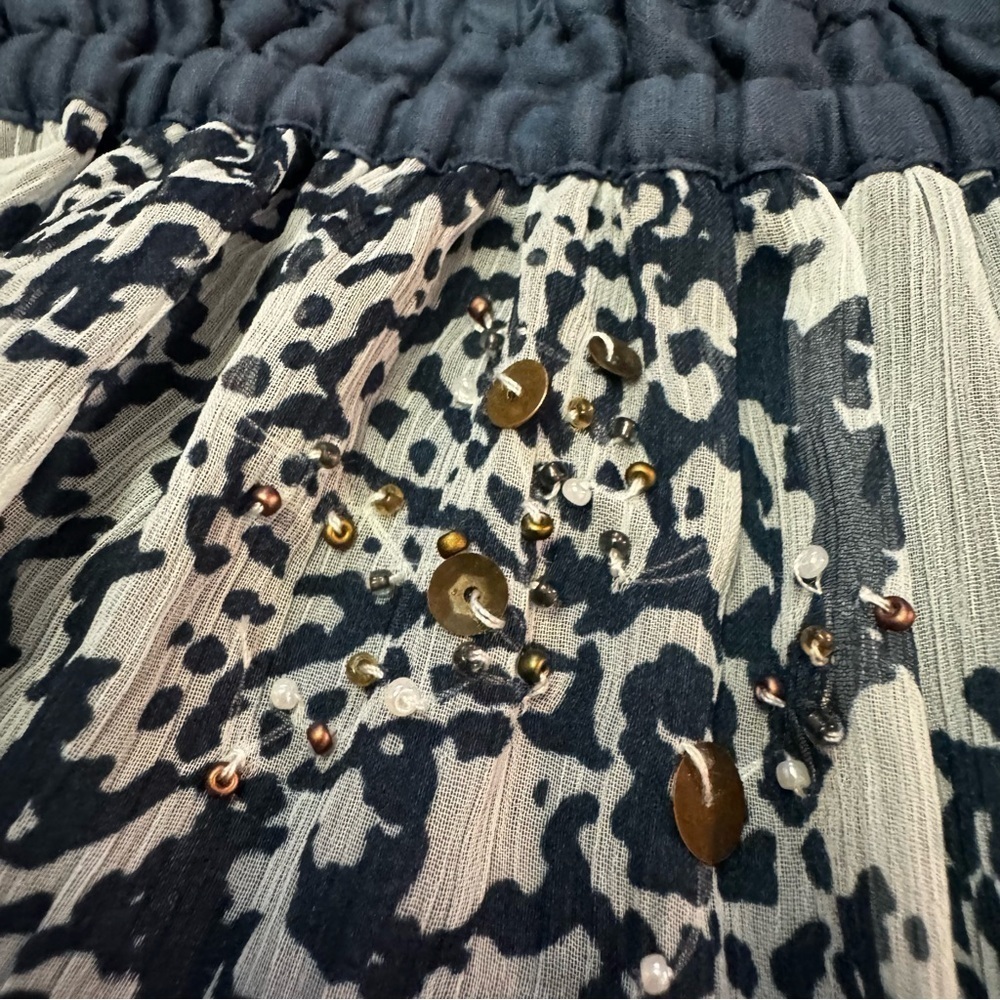 Abercrombie and Fitch Blue Navy and White Floral Camisole Top Size M Lined NEW - Picture 10 of 16